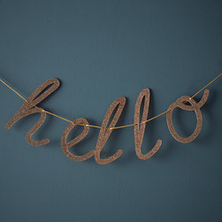Gold Glitter Alphabet Bunting - Wall Letters