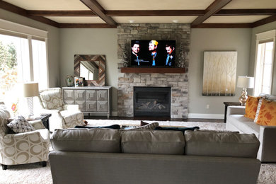 Inspiration for a transitional living room remodel in Other