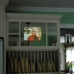Two way mirror for TV - Kitchen Cabinetry