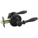 Designers Impressions - Villa Series Door Levers, Oil Rubbed Bronze, Passage, Hall/Closet Lever - Kwikset Keyway (Free Keying*)