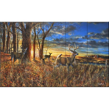 Tile Mural, Out For The Evening by Jim Hansel