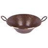 Hand Forged Old World Miners Pan Copper Vessel Sink Pack-1 With Accessories