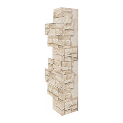 136-36-STACKED STONE VENEER CORNER 36"H X 11"W X 1 1/4"D - Wall Panels