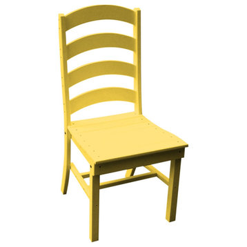 Poly Lumber Ladderback Dining Chair, Lemon Yellow