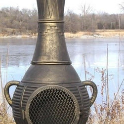 The Blue Rooster Pine Chiminea Outdoor Fireplace - Outdoor Fireplaces