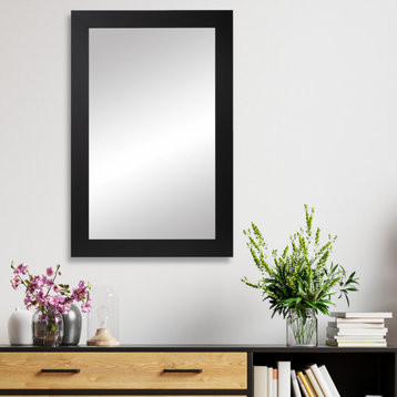Pendleton Framed Wall Mirror, Black, 28" X 36"