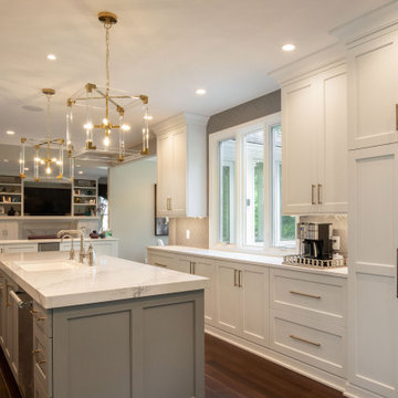 Glamorous Kitchen, Dining and Living Renovation with Entertaining in Mind
