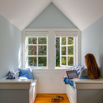 Kids Bedroom with Reading Area - Wychmere Rise - Custom Coastal Home on Cape Cod