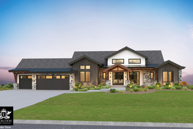 Transitional exterior home photo in Charlotte