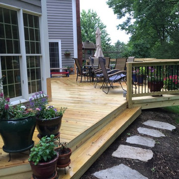 Two Story Wood Deck Design by Archadeck of Chicagoland