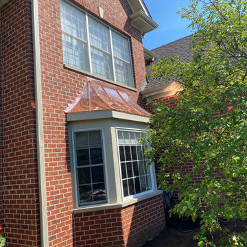 Copper window awnings Schaumburg