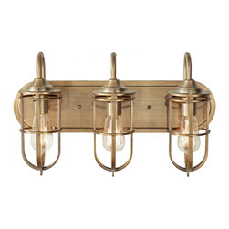 Feiss Urban Renewal 12-1/4" 3 Light Vanity Strip in Dark Antique Brass - Products