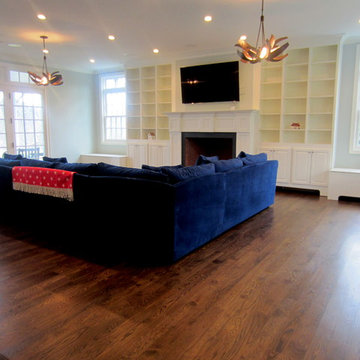 LOCUST VALLEY: 4" SELECT WHITE OAK SUPPLY/INSTALL & FINISH W DARK WALNUT/TRAFFIC