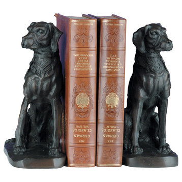 Sitting Lab Dog Bookends