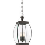 Quoizel - Quoizel OAS1909Z Oasis 3 Light Outdoor Lantern in Medici Bronze - This transitional collection complements many architectural styles and gives the exterior of your home both beauty and a sense of style. It has clean lines that allow the clear beveled glass to have optimum light output. The Medici Bronze finish completes the look of this series.