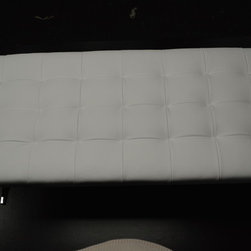 Leather White Bench - Products