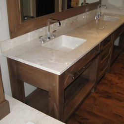 Reclaimed Elm Slab Vanity - Bathroom Vanities And Sink Consoles