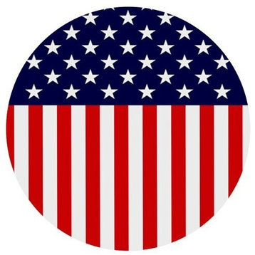 Andreas USA Flag Trivet, 8" Round