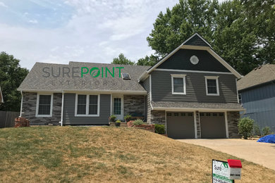 James Hardie Aged Pewter Siding and Iron Gray Shakes