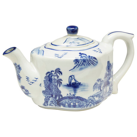 Blue and White Tea Pot