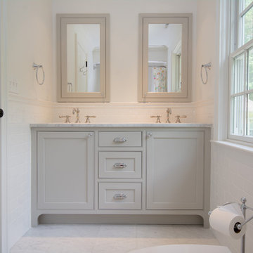 Carrara Bath with Custom Vanity