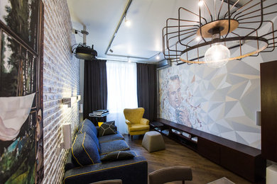 Inspiration for an eclectic living room remodel in Moscow