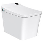 Trone - Trone Tahum Electronic Bidet Toilet, White - TETBCERN-12.WH - The square-body look of the Trone TETBCERN-12.WH Tahum electronic bidet toilet is truly one of a kind. If you're looking for a bathroom centerpiece to make the room pop, then this is it. Almost literally, it will take your bathroom into the future in terms of style and functionality. This smart toilet boasts intelligent innovations, like a heated seat, which you will love on a cold day! This feature allows a seat-warming function that rises up to 30-degrees Celsius/86-degrees Fahrenheit.