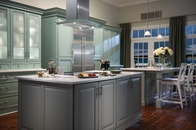 This is an example of a transitional kitchen in Denver.