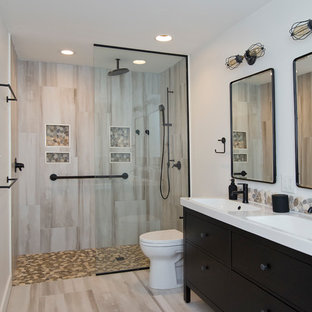 Inviting Industrial Master Bath