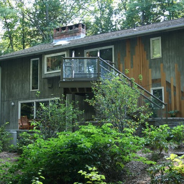 Woodland Plantings with Natural Stone Staircase