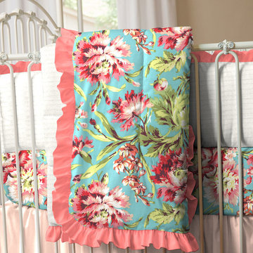 Coral and Teal Ombre Nursery