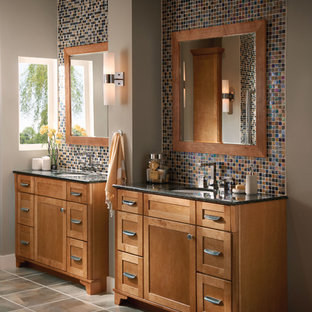 Moderne Badezimmer mit Granit-Waschbecken/Waschtisch Ideen, Design