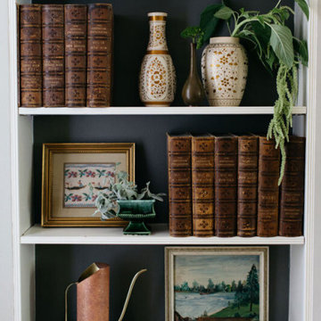 Bookshelf Styling in Historic Family Home in Kenilworth