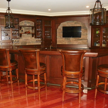 Walnut Basement Bar