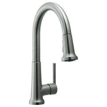 Design House 525717 Single Handle Kitchen Faucet - Satin Nickel