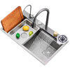 Bronstarz 31.5 INCH Stainles Steel Kitchen Sink w Pull Down Faucet Set Gun Gray
