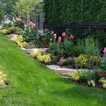 Hinsdale - New terraced landscaping