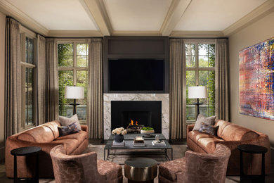 Transitional living room photo in Other