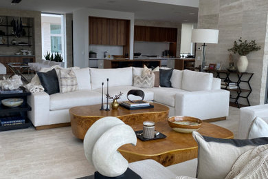 Trendy living room photo in Phoenix