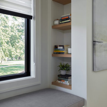 Master Bedroom Custom Window Seating and Wall Storage