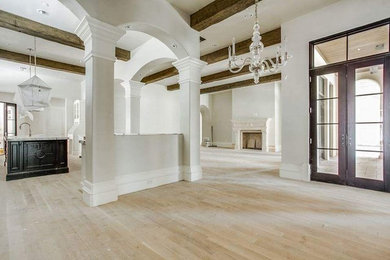 Inspiration for a large rustic foyer remodel in Dallas