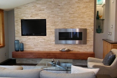 Family room - modern family room idea in Minneapolis