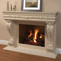 Innsbruck Stone Fireplace Mantel - Indoor Fireplaces