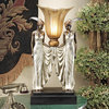Design Toscano Art Deco Peacock Maidens Lamp