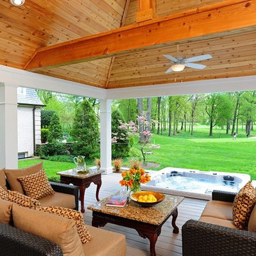 AZEK Deck, Patio and Basement Addition at a Rockville Country Club