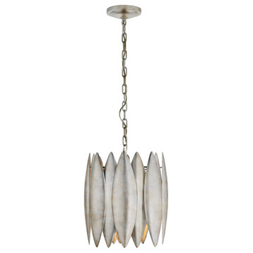 Hatton Small Chandelier in Burnished Silver Leaf