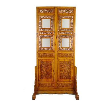 Consigned Chinese Antique Open Carved Screen/Room divider w/Stand 20P41