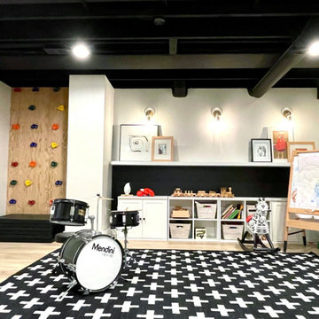 New Town St Charles Mo-Modern Play Kids Lower Level [Abode Magazine feature]