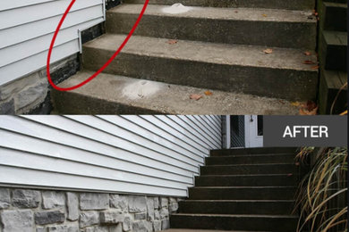 Damaged Outside Stairs Repaired
