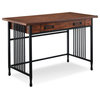 Leick Ironcraft Computer Desk in Mission Oak